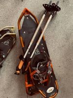 2 Paar Schneeschuhe mit Wander-Stöcke, Snow Shoe, Mann+Frau