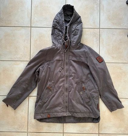 grau gemusterte Übergangs Damenjacke 3 XL - etwa Gr. 48