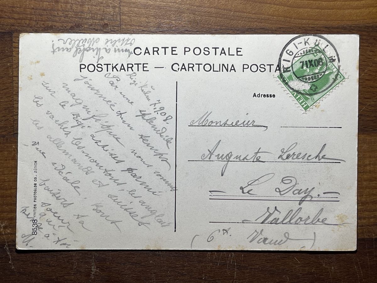 Cartoline postali: Ansichtskarte Rigi-Kulm, mit Personen – Usato da Strengelbach venduto da Aschatan5 1