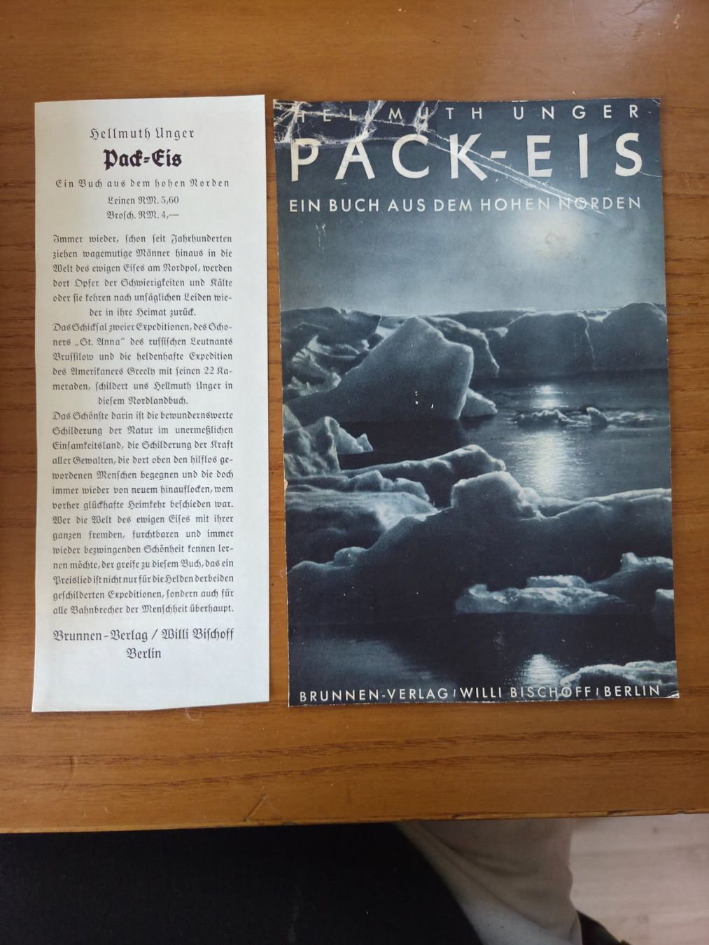 Bücher: Hellmuth Unger – Pack-Eis 1936 – 1.–3. Tsd. – Gebraucht aus Aldesago von lusuardi 8