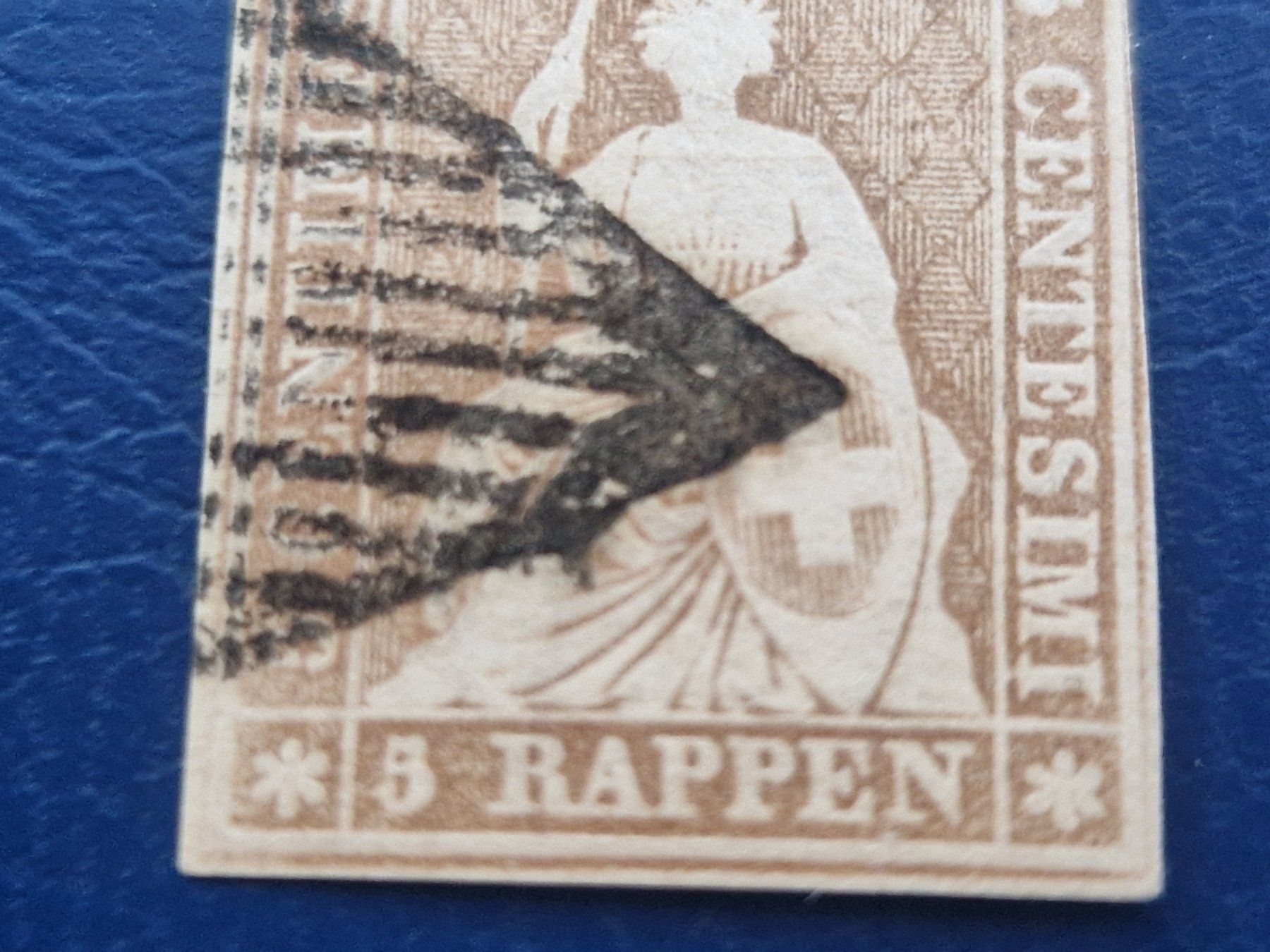 Alle Briefmarken: Strubel 22C, schönes Stück, ab 1.- – Gebraucht aus Burgdorf von Glossy01 2