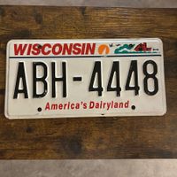 🇺🇸 U.S. Autoschild, Wisconsin ABH-4448 - ORIGINAL 