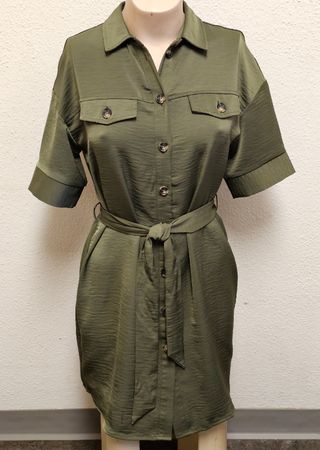 VERO MODA Damen Hemdblusenkleid Grün – Gr. XS – Top Zustand