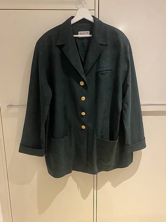 Basler Damen-Blazer Dunkelgrün Gr. 46  Wildlederoptik
