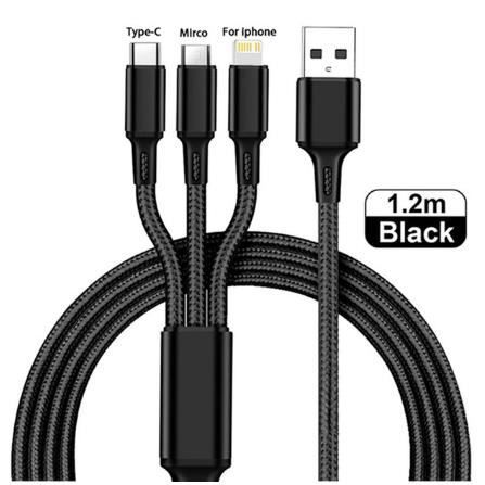 Cavi: Multi-USB-Ladekabel 1.2m (3 in 1) – Nuovo (secondo la descrizione) da Niederglatt ZH venduto da K1r7