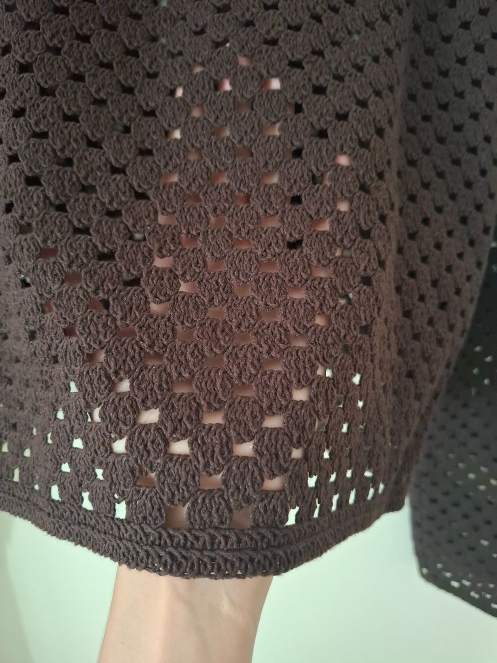 Massimo Dutti Top: Pull marron maille ajourée Massimo Dutti, S – Usato da Carouge GE venduto da Juli_03 6