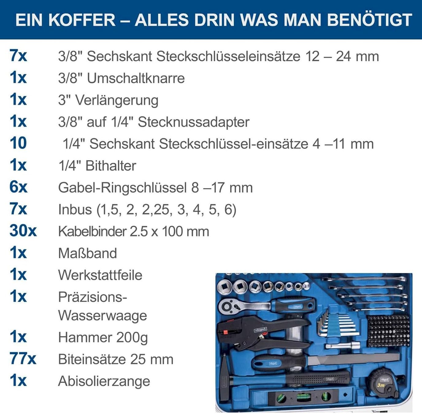 Scheppach Tutti gli attrezzi: Scheppach TB173 Werkzeugkoffer – Nuovo e nell'imballaggio originale da Bottighofen venduto da zaap 6