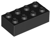 Lego 30 x  Stein 2x4 (3001) schwarz