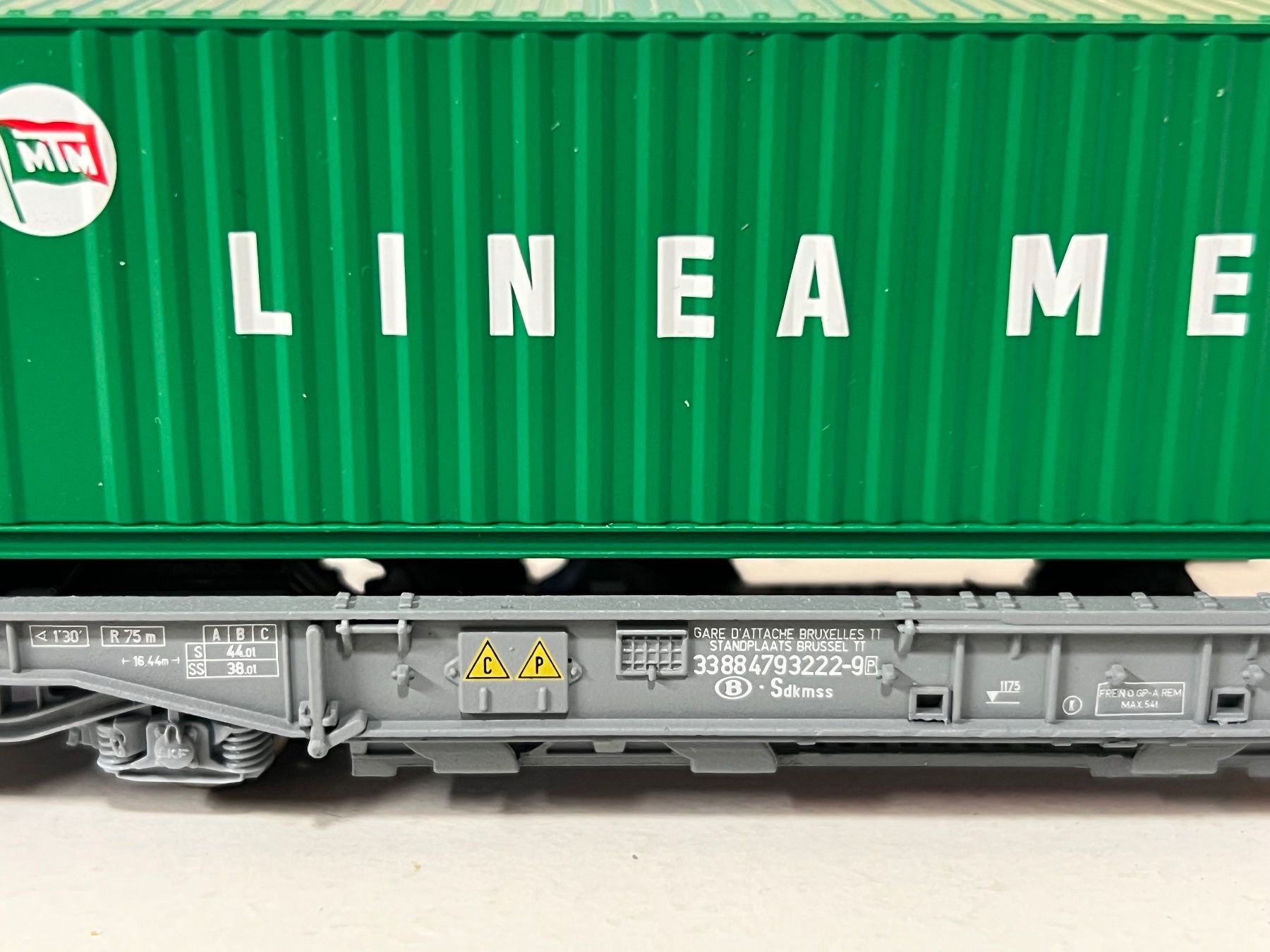 Roco Modellini di ferrovie: Roco Containerwagen "Linea Mexicana" SNCB H0 DC – Usato da Geroldswil venduto da TopTrain54 3
