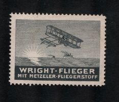 Metzeler Fliegerstoff  Wright-Flieger in Schwarz.