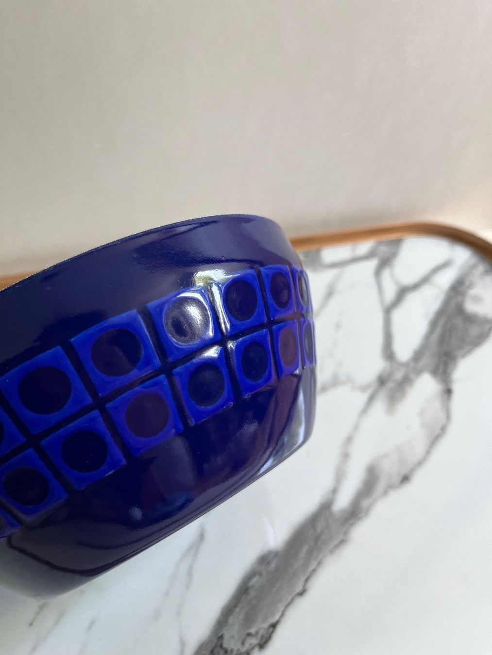Ciotole: Beau bol bleu émaillé - Silit Germany ? – Usato da Cologny venduto da VintageFlamingo