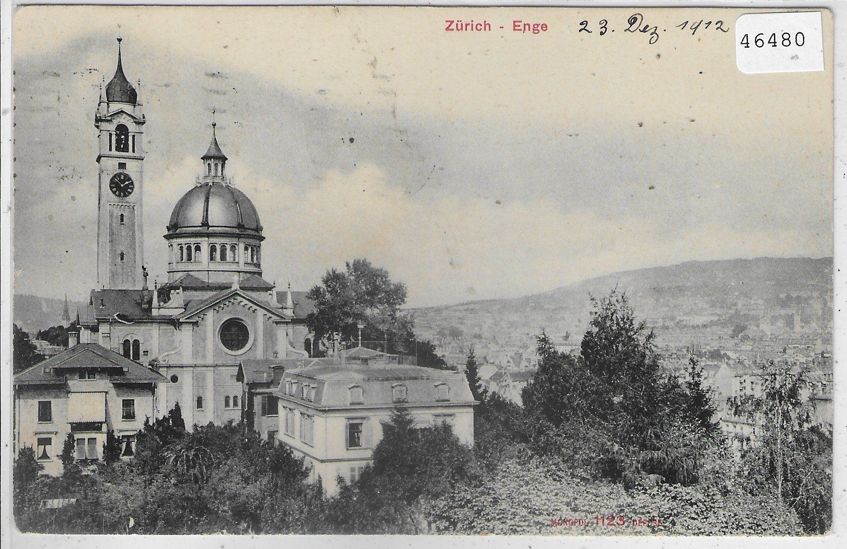 Cartoline postali: Zürich - Enge - Kirche – Usato da Ettingen venduto da Kartenplanet
