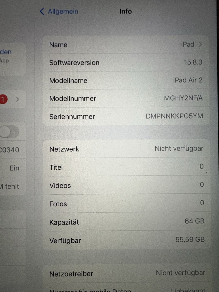Apple Tablet PC: iPad Air 2 – Gebraucht aus Zürich von gbleisch 5