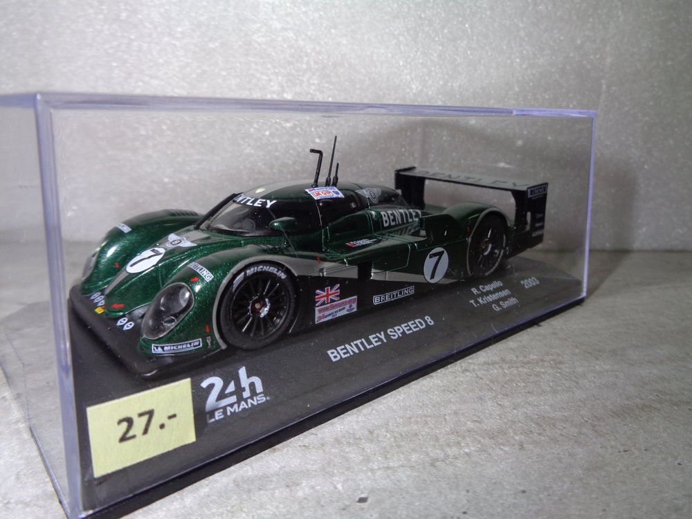 Modèle Réduit IXO 1/43 Bentley Speed 8 - 24h Du Mans 2001 - Comme Neuf - Boîte Légèrement Défraîchie
