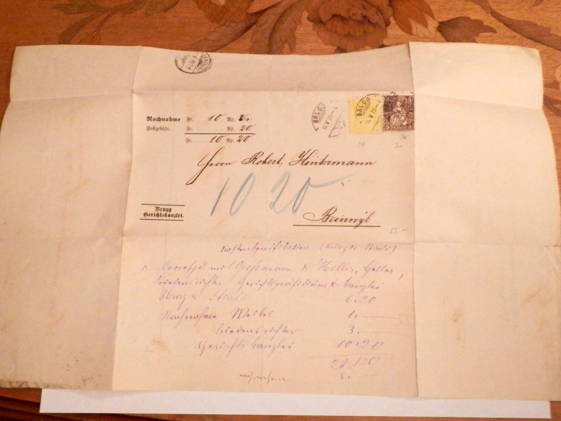 Tous les timbres: ZNr.39/30,  Brief mit Mischfrankatur, – D'occasion à Ueberstorf par dinbau 5