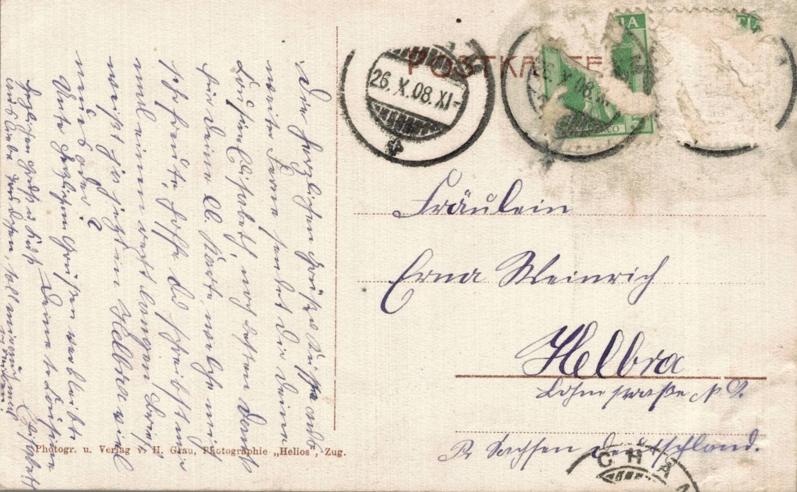 Cartoline postali: Alte Ansichtskarte Heilkreuz Kirche Cham, 1908 – Usato da Luzern venduto da Kartenansicht 1