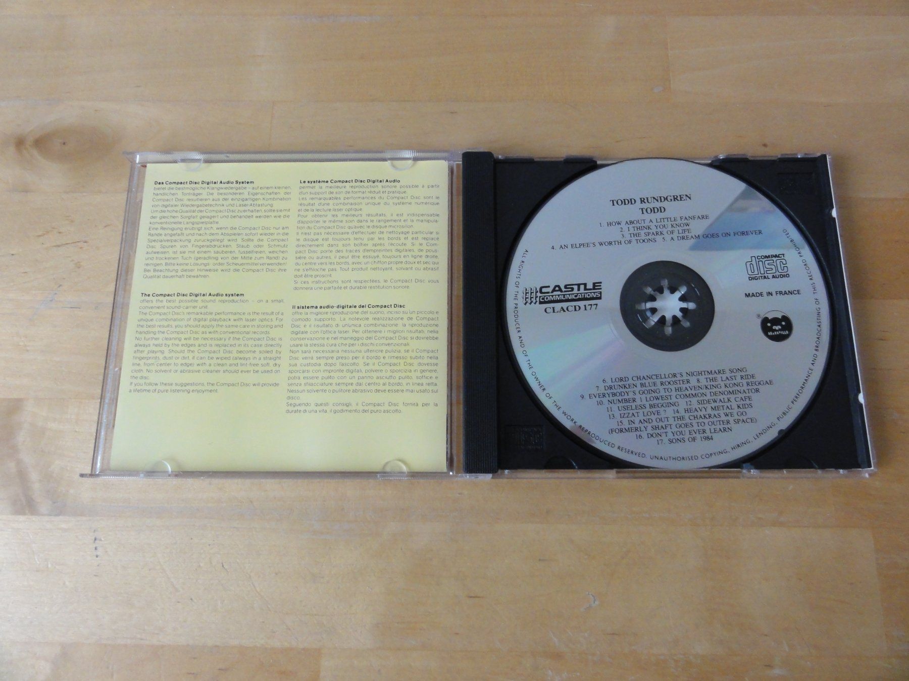 CDs: TODD RUNDGREN "Todd" – D'occasion à zürich par Goldimmund 1