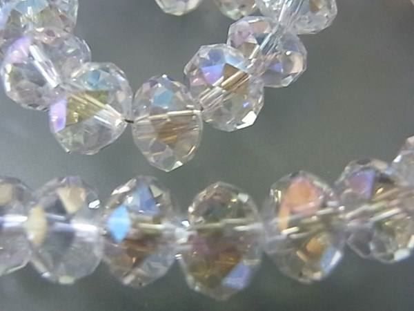 Perle (finte): 10 Glasperlen transparent AB  8x6mm – Nuovo (secondo la descrizione) da Alpnachstad venduto da perlengaby