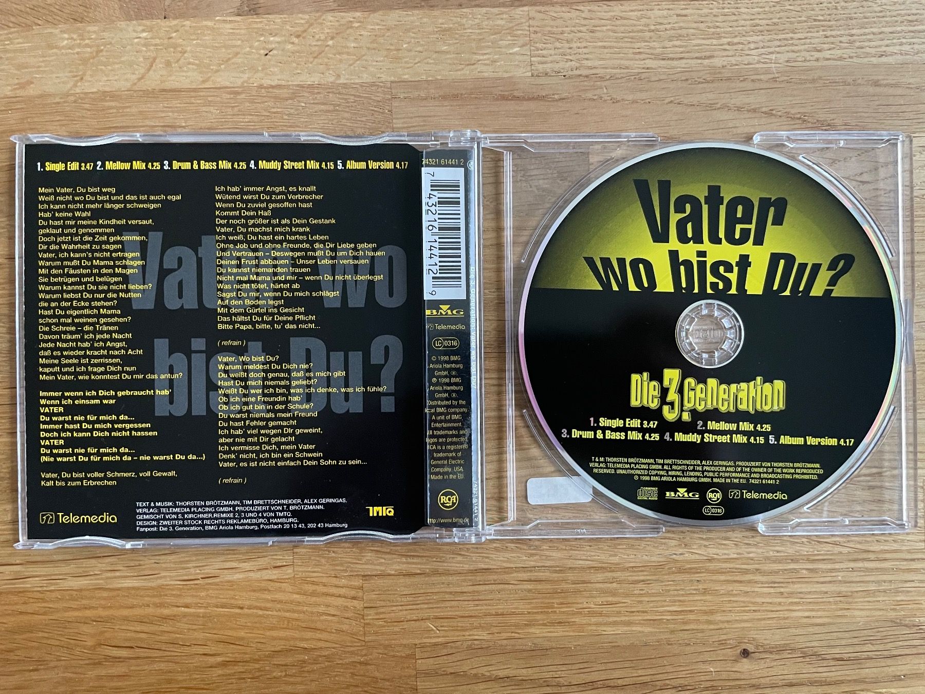 CD: CD / Single - Die 3. Generation - Vater wo bist du? - 1998 – Usato da Winterthur venduto da Secondhand-Family 2