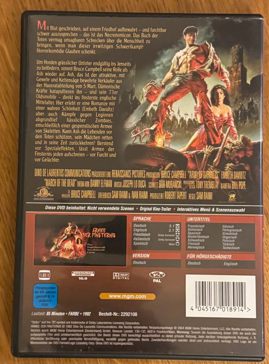 Alle DVDs: DVD: Armee der Finsternis – Gebraucht aus Belp von Smiley90 1