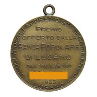 Ticino, Scuola Commercio, Lugano 1933, Schulpreis