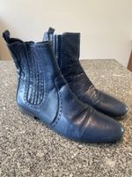 Patrizia Pepe Lederstiefeletten, Gr. 40, Blau, Herbstlook
