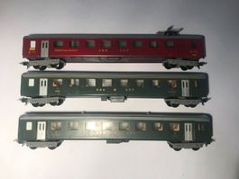 LIMA 3x Personenw. SBB (2.& 1. Kl & Res)