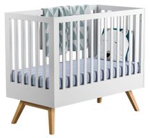 Lit bébé blanc et bois scandinave + matelas