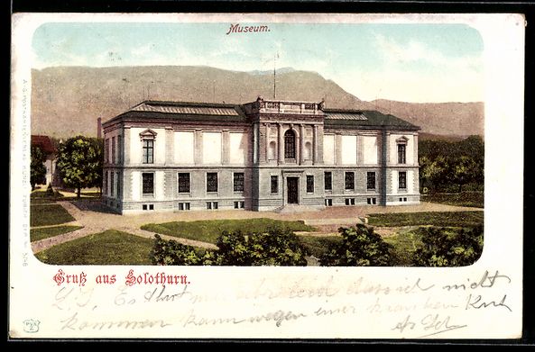 Ansichtskarten: Lithographie Solothurn, Museum, 1904 – Gebraucht aus Berlin von bartko-reher