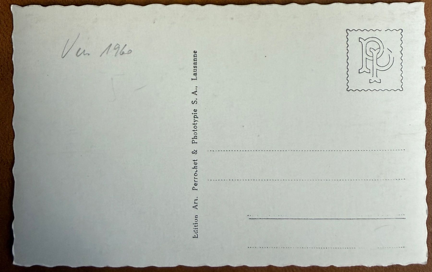 Ansichtskarten: Chessel - Fillette devant la ferme. 1960 – Gebraucht aus Lutry von Ediego 2
