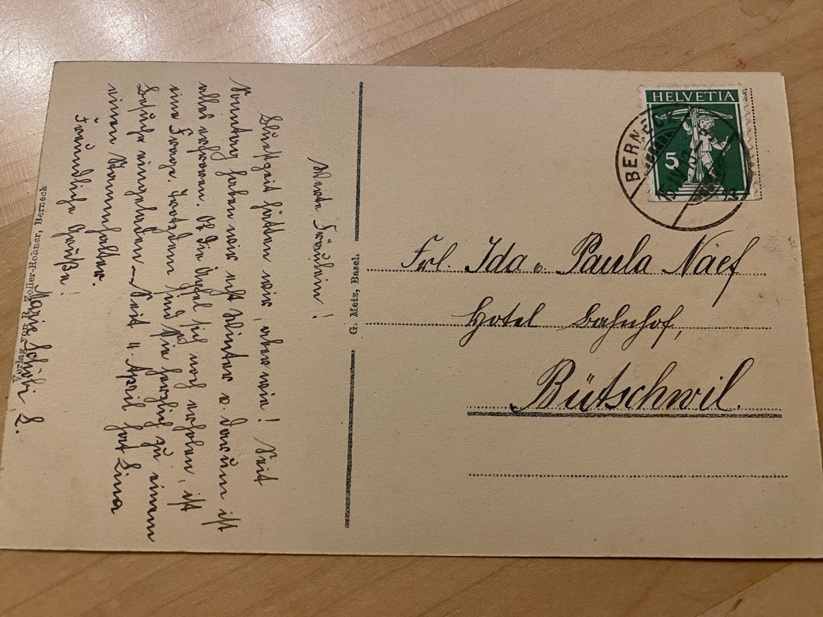 Cartoline postali: Berneck Neugasse 1913 – Usato da Mosnang venduto da Goldwasser 2