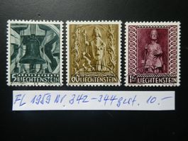 FL 1959 Nr. 342-344 gestempelt