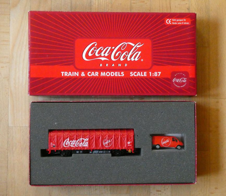 Wagon Marchandises Electrotren Coca-Cola H0 1/87 - époque DB - Courant Continu