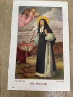 Heilige Gertrudis Andachtsbild Heiligenbildchen Helgeli