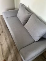 Sofa grau mit Bettfunktion und Stauraum