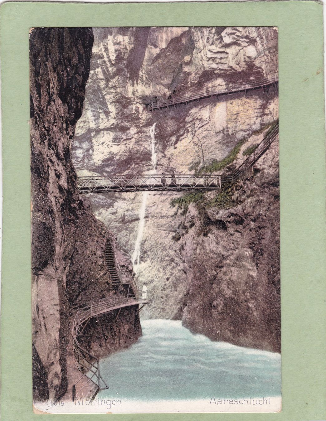 Ansichtskarten: Aareschlucht Meiringen 1908 – Gebraucht aus Herisau von Lisegrat2008