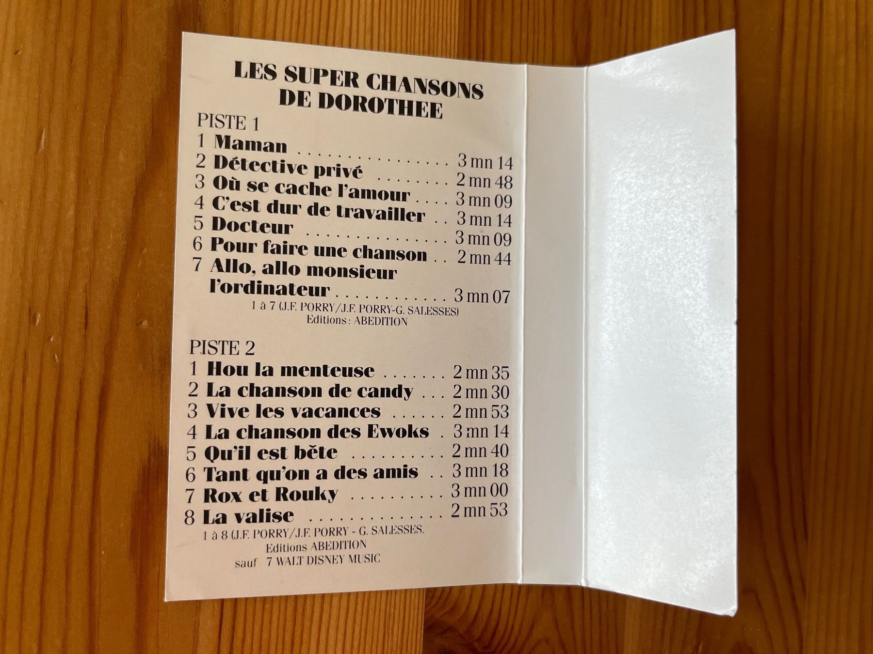 Musicassette: Les Super Chansons de Dorothée - 1988 – Usato da Zürich venduto da Gurkis 4