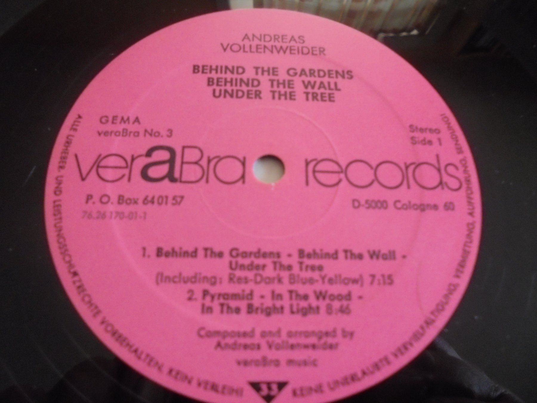 Schallplatten: Andreas Vollenweider " Behind The Gardens, Behind the..." LP – Gebraucht aus Crissier von Promopost 2