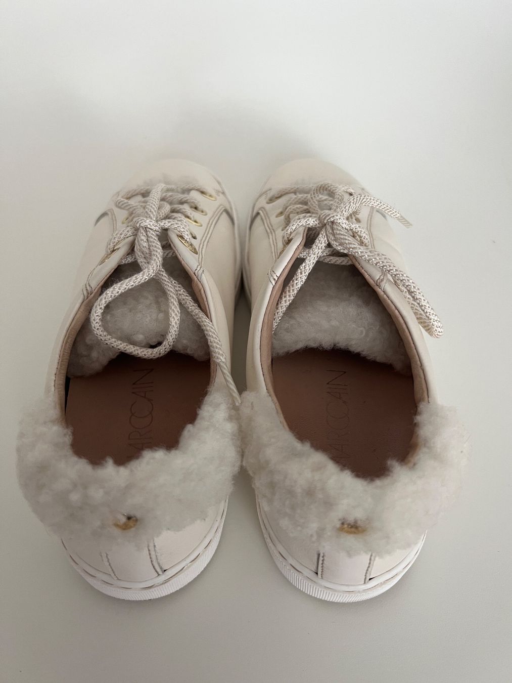 Marc Cain Scarpe da donna: Marc Cain Sneaker mit Lammfell, Grösse 37, off-white – Usato da Bergdietikon venduto da pinkerton13 4
