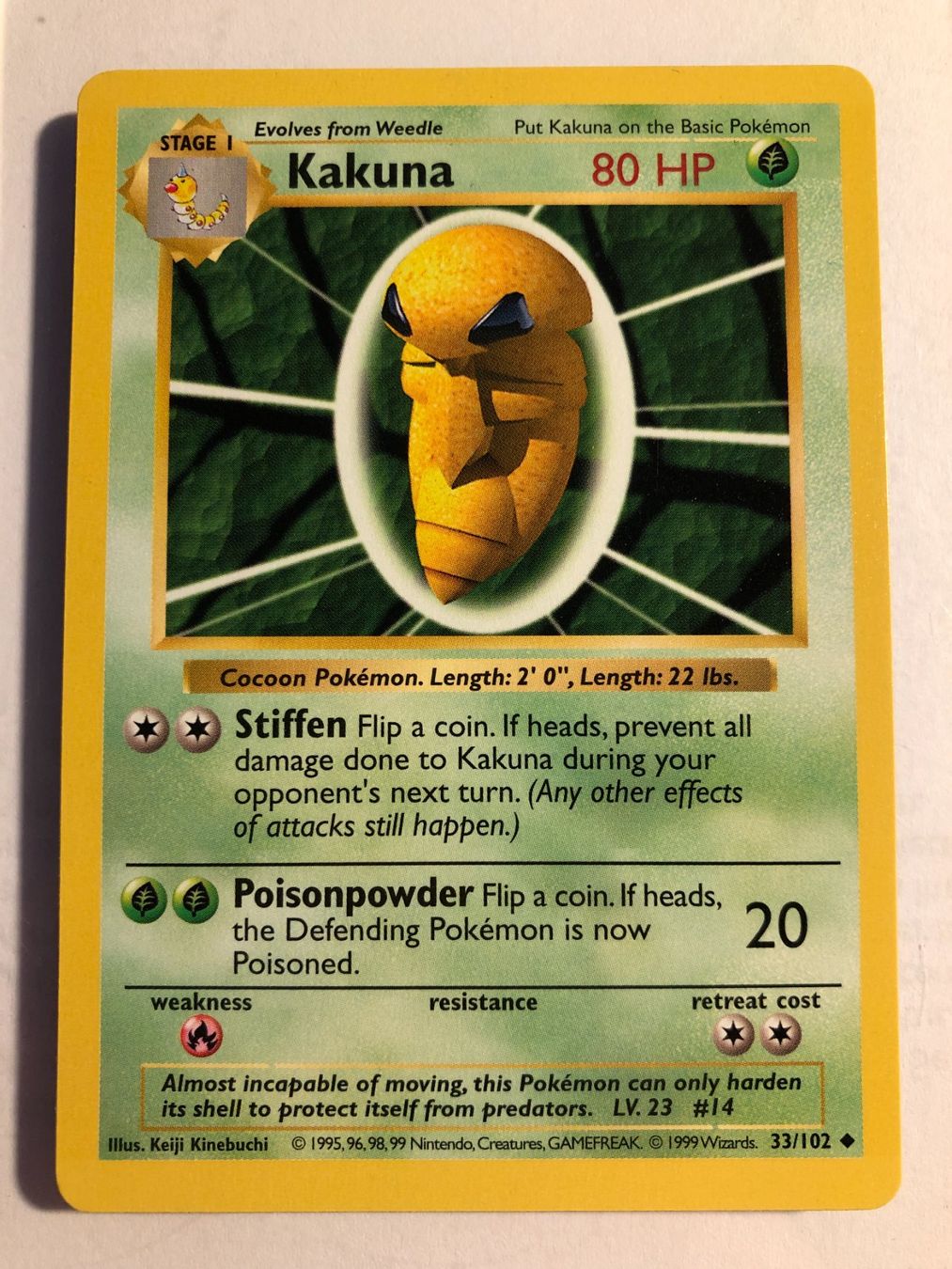 Sammelbilder & Trading cards: Kakuna (uncommon) Base Set Shadowless - MINT - ab 1.- – Gebraucht aus Giubiasco von dan_pr8b
