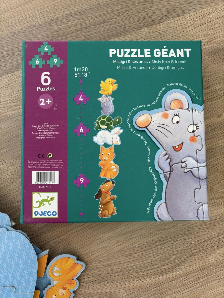 Djeco Puzzle: Puzzle géant DJECO Mistigri & ses amis – Usato da Pully venduto da Fictikalli 1