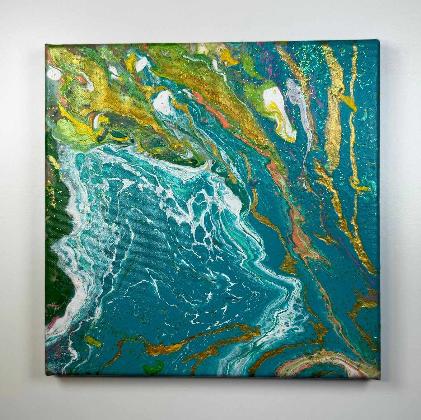 Dipinti: Acryl-Flüssigmalerei, quadratisch – Usato da Schlieren venduto da MayaSheng1983