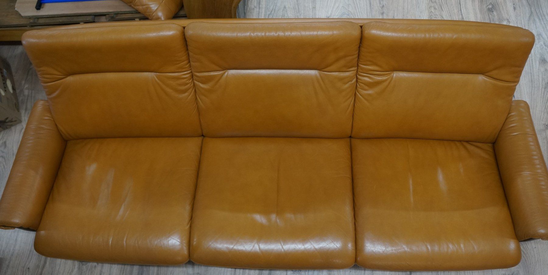 Intertime Divani: Intertime Cognac Ledercouch Schweizerqualität Vintage 80er – Usato da Basel venduto da bk_brockibasel 3