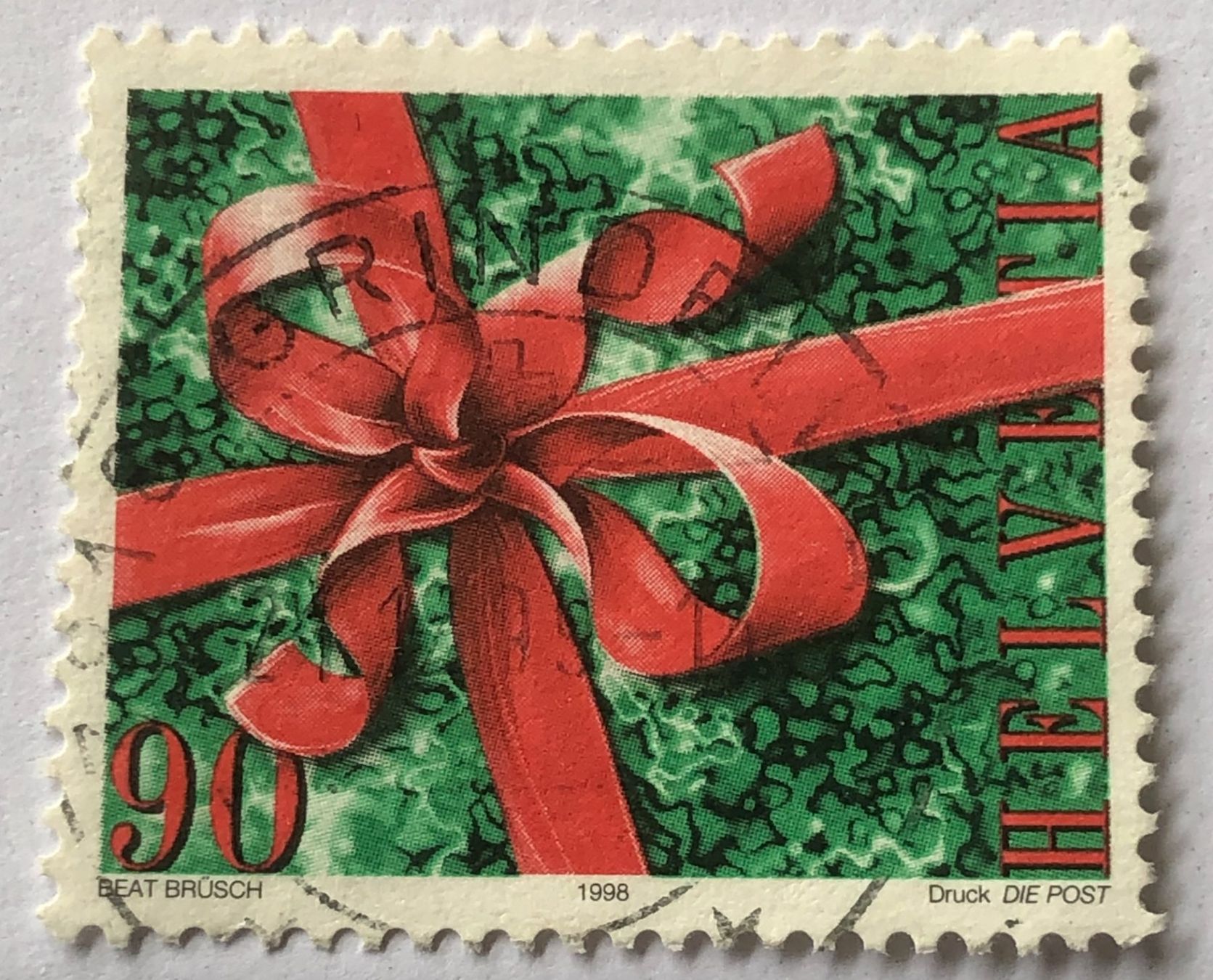 Tutti i francobolli: Nr.962 Weihnachtsmakke GESTEMPELT 1998    – Usato da Aarau venduto da Billa007