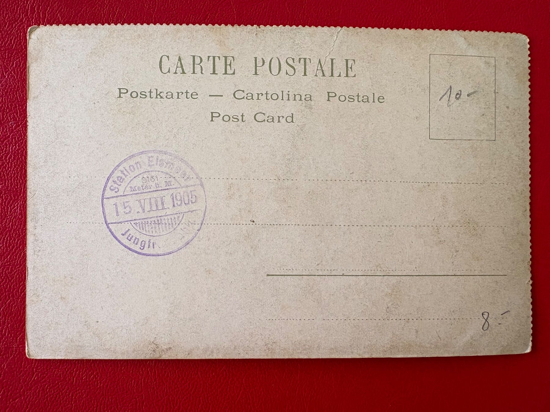 Cartoline postali: 1905 // Jungfraubahn mit den Silberhörnern – Usato da St-Légier-La Chiésaz venduto da Theo005 1