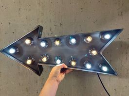 Deko Pfeil mit LED Beleuchtung zum aufhängen/aufstellen