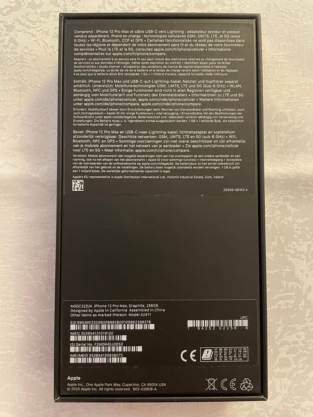 Apple Handys / Smartphones: IPHONE 12 PRO MAX, GRAPHITE 256GB MIT SCHUTZHÜLLE – Gebraucht aus Affoltern am Albis von  3