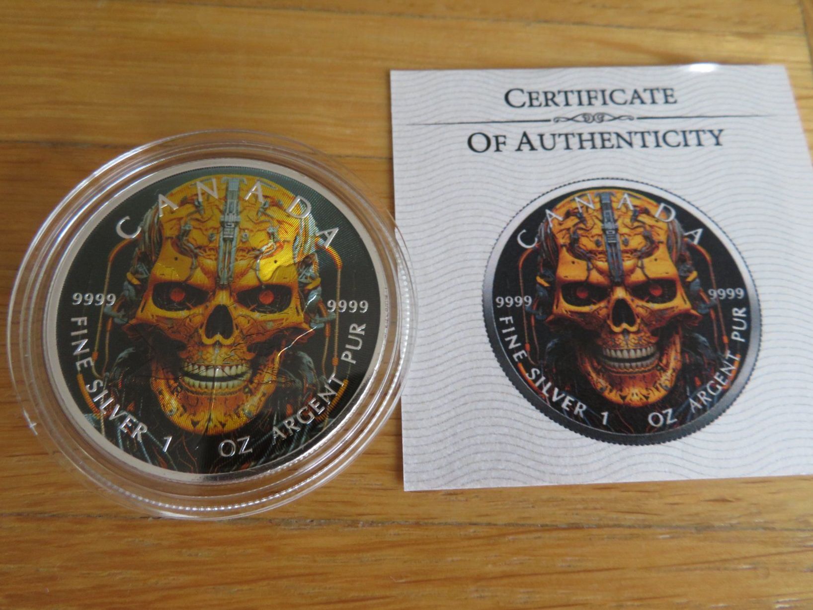 Alle Münzen: Cyber Skull 2023 Maple Leaf 1 OZ SILBER -COLOR EDIT – Neu (gemäss Beschreibung) aus Wetzikon ZH von Nicki6 1