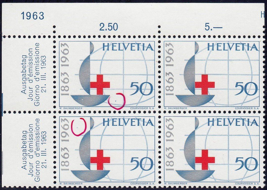 Tutti i francobolli: 399.2** 2 Plattenfehler blauer Fleck, blauer Rasterfleck – Nuovo (secondo la descrizione) da Spreitenbach venduto da Lienbi01 1