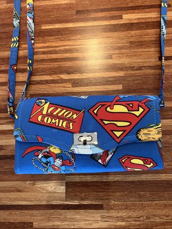 Superman Comic Handtasche Clutch Unikat